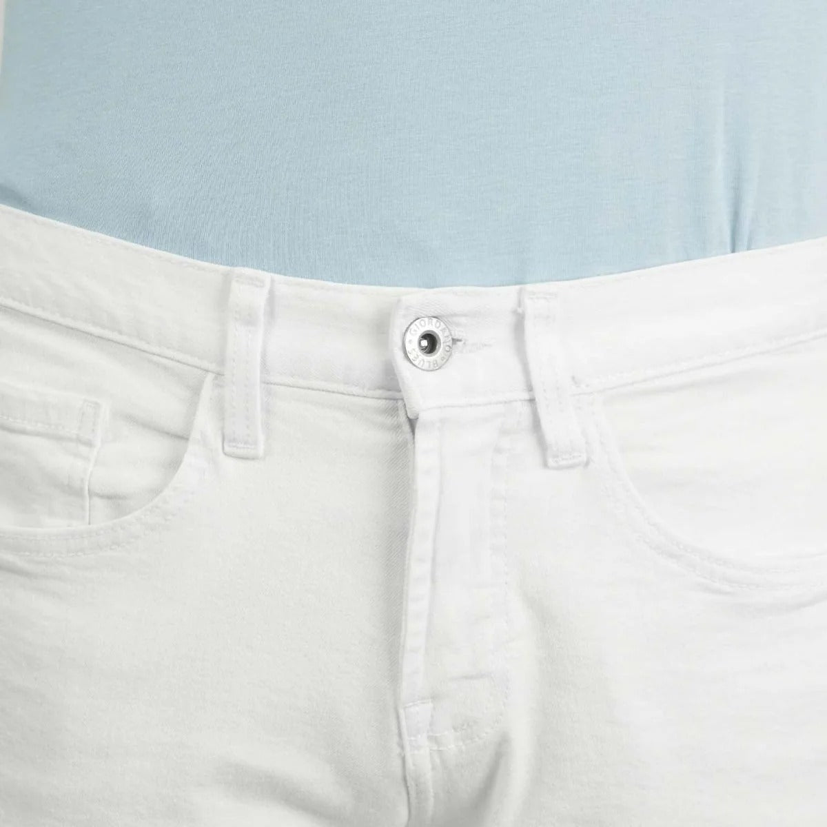 بنطلون جينز ضيق من القطن والإيلاستين