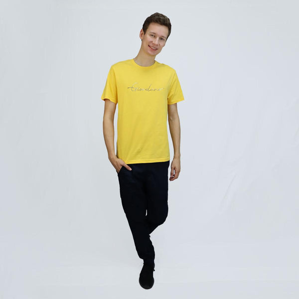 Cotton Jersey Crewneck Short Sleeve Slim Print Tees (Signature Tees)