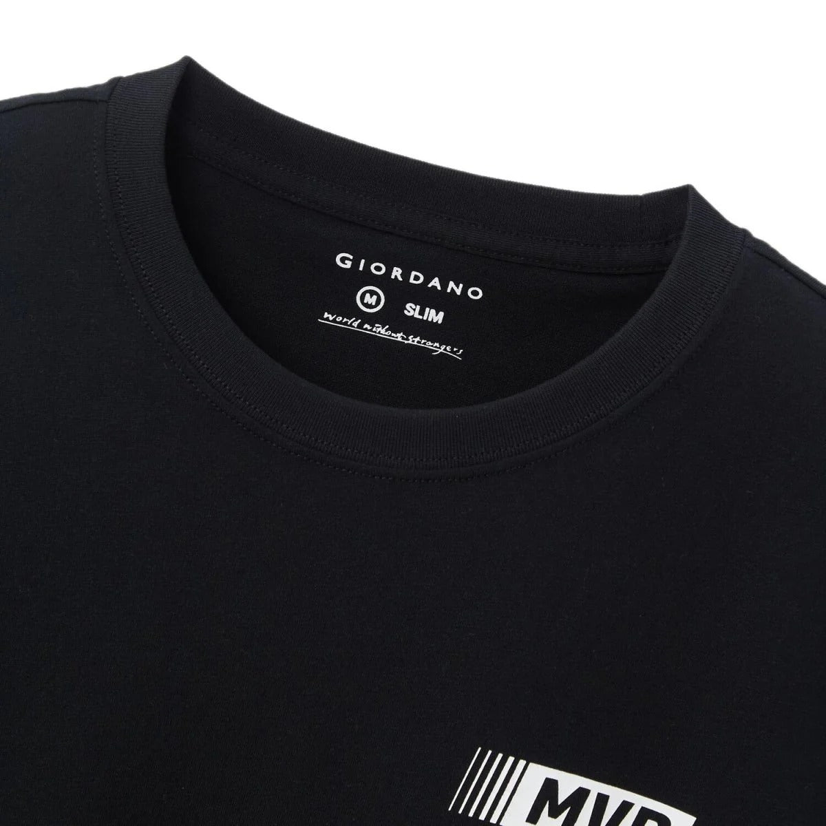 تيشيرت قطني مطبوع بأكمام قصيرة ورقبة دائرية وياقة دائرية