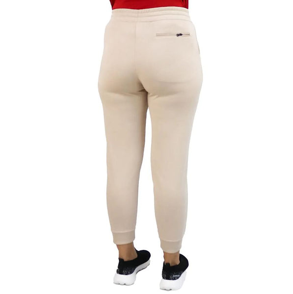 Women Cotton/Polyester French Terry Rise Regular Elastic Waist Pant