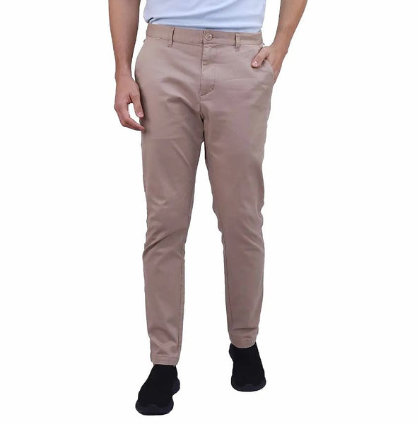 Cotton/Spandex Twill Mid Rise Regular Tapered Khakis