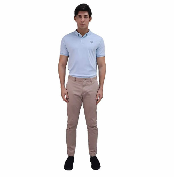 Cotton/Spandex Twill Mid Rise Regular Tapered Khakis