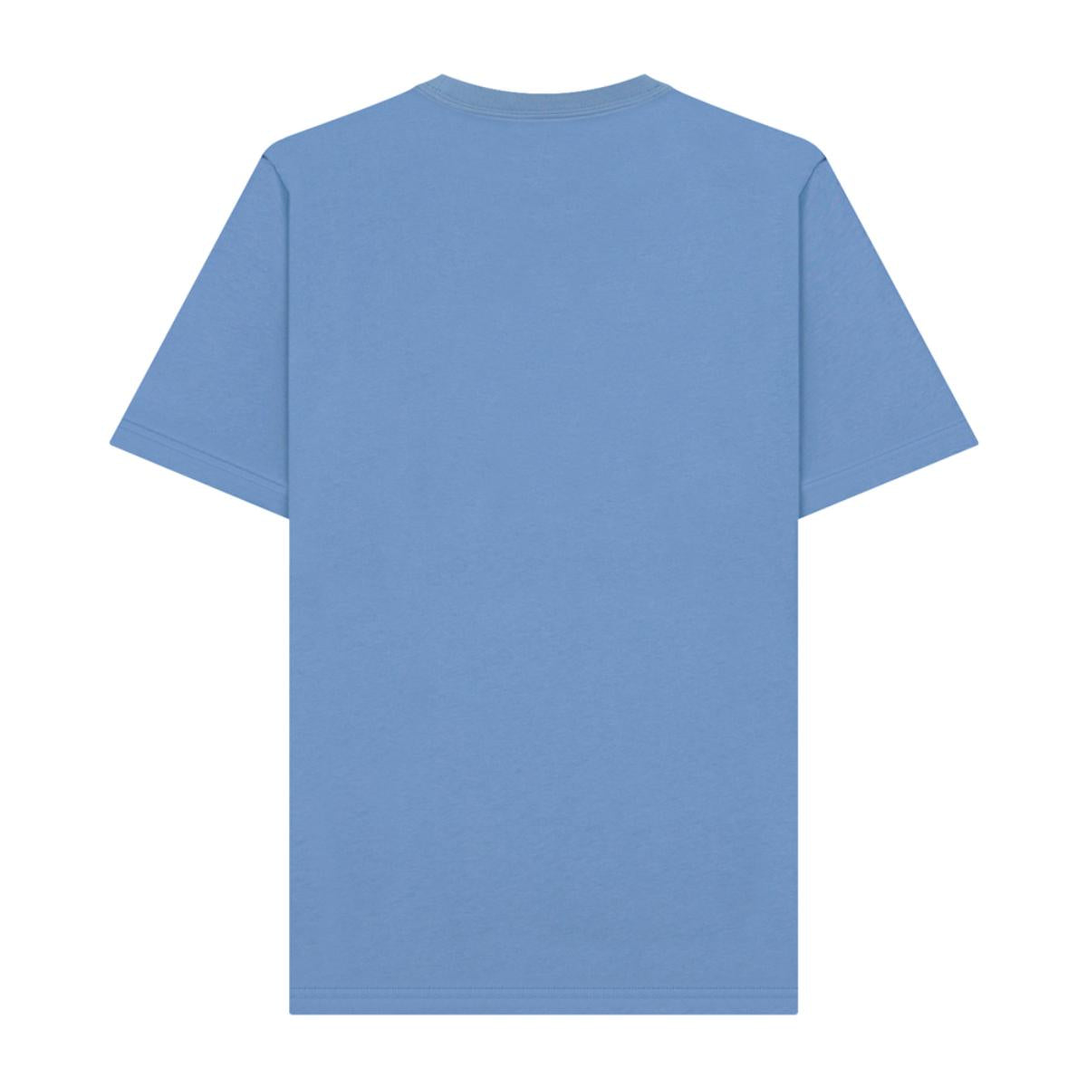 تيشيرت قطني مطبوع بأكمام قصيرة ورقبة دائرية وياقة دائرية