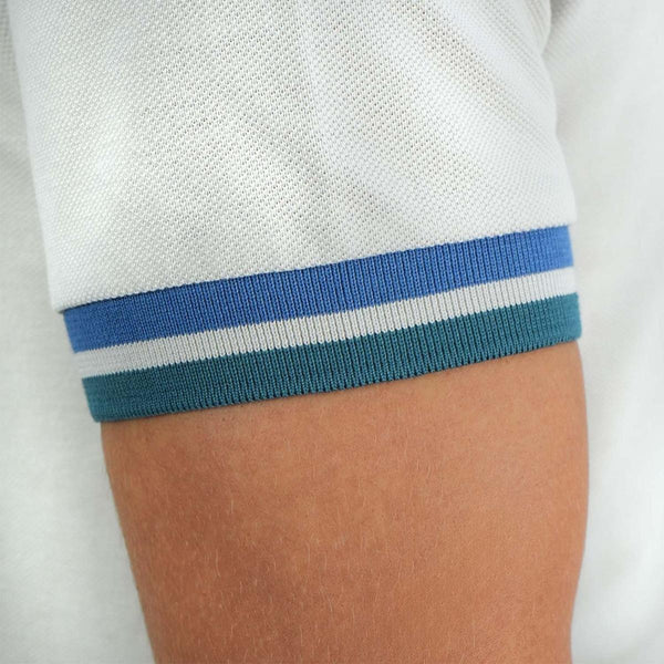 Cotton Pique Flat Knitted Collar Short Sleeve Slim Embroidery Solid Polo