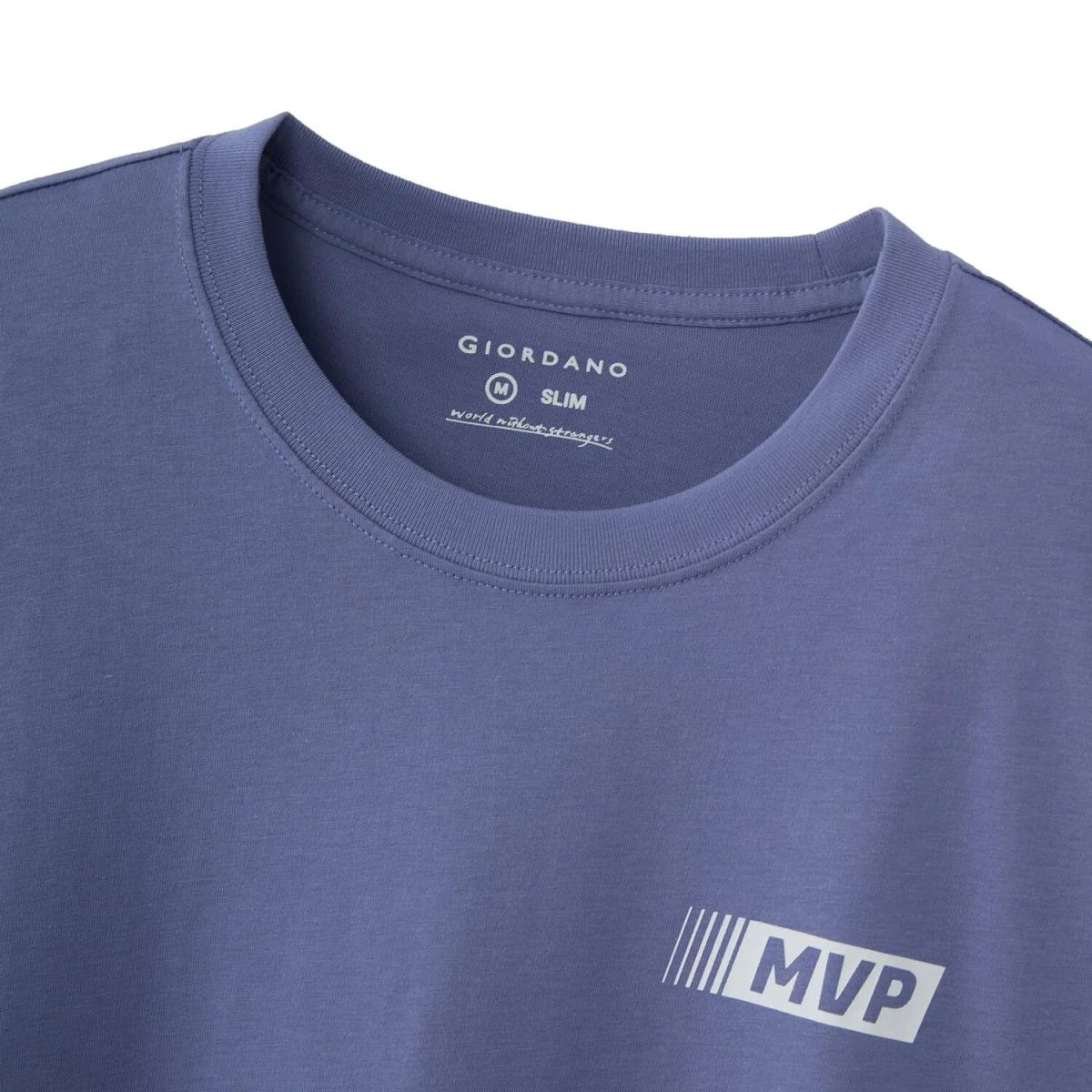 تيشيرت قطني مطبوع بأكمام قصيرة ورقبة دائرية وياقة دائرية