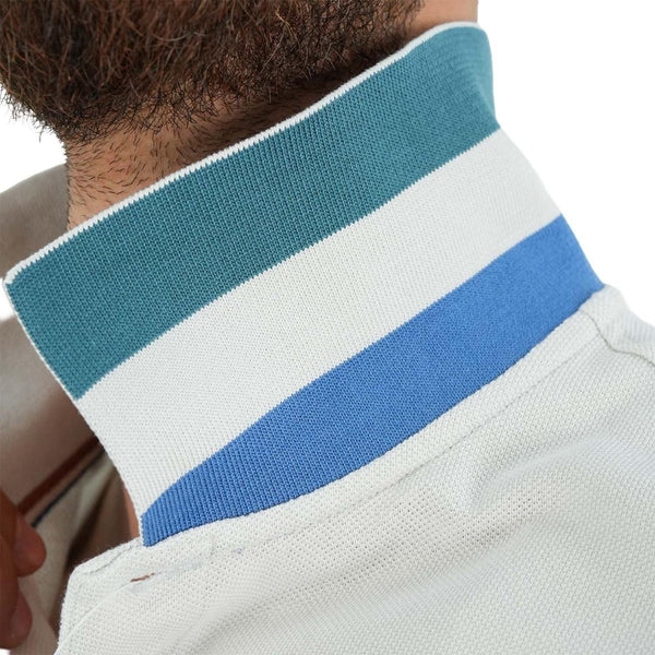 Cotton Pique Flat Knitted Collar Short Sleeve Slim Embroidery Solid Polo