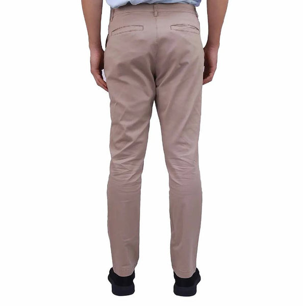 Cotton/Spandex Twill Mid Rise Regular Tapered Khakis