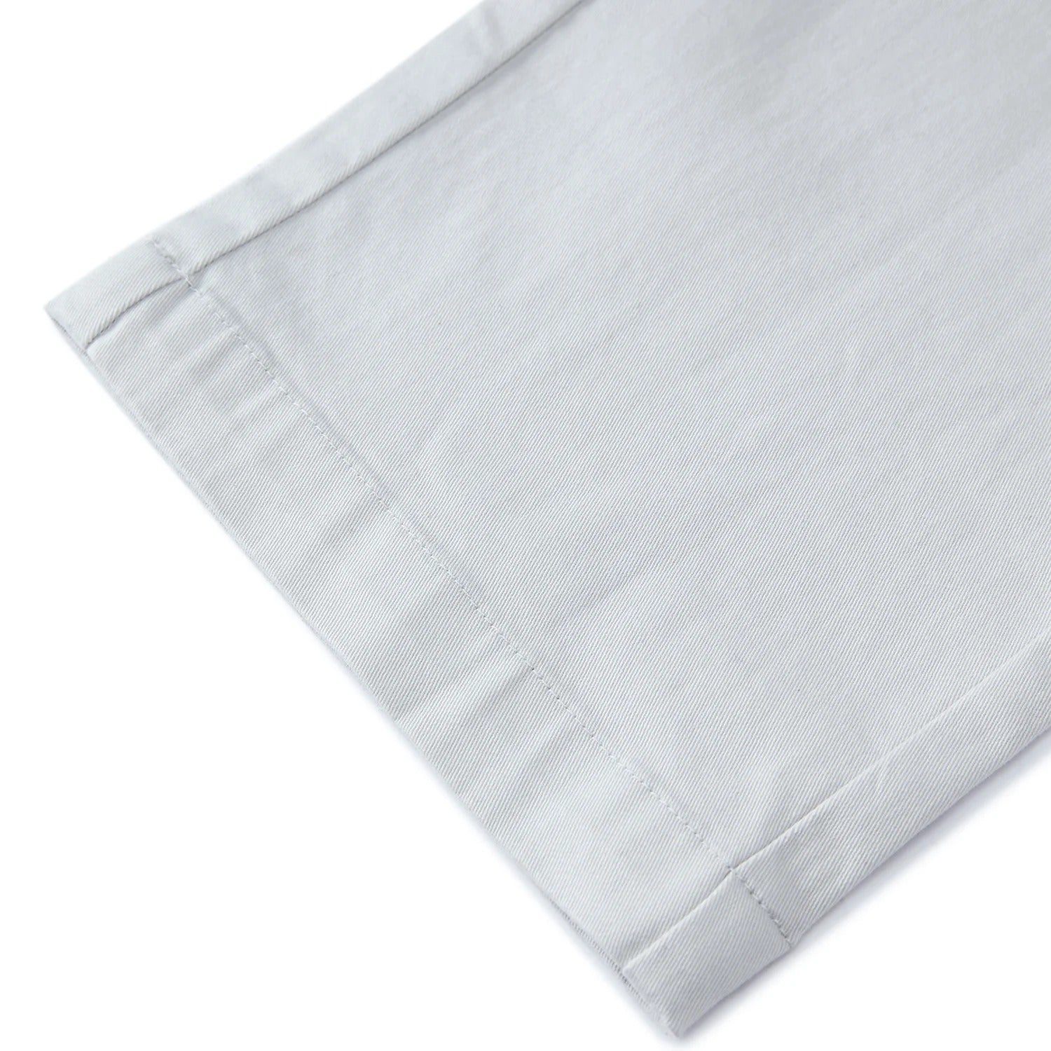 بنطال كاكي متوسط ​​الارتفاع بقصة عادية من قماش قطني/سباندكس تويل