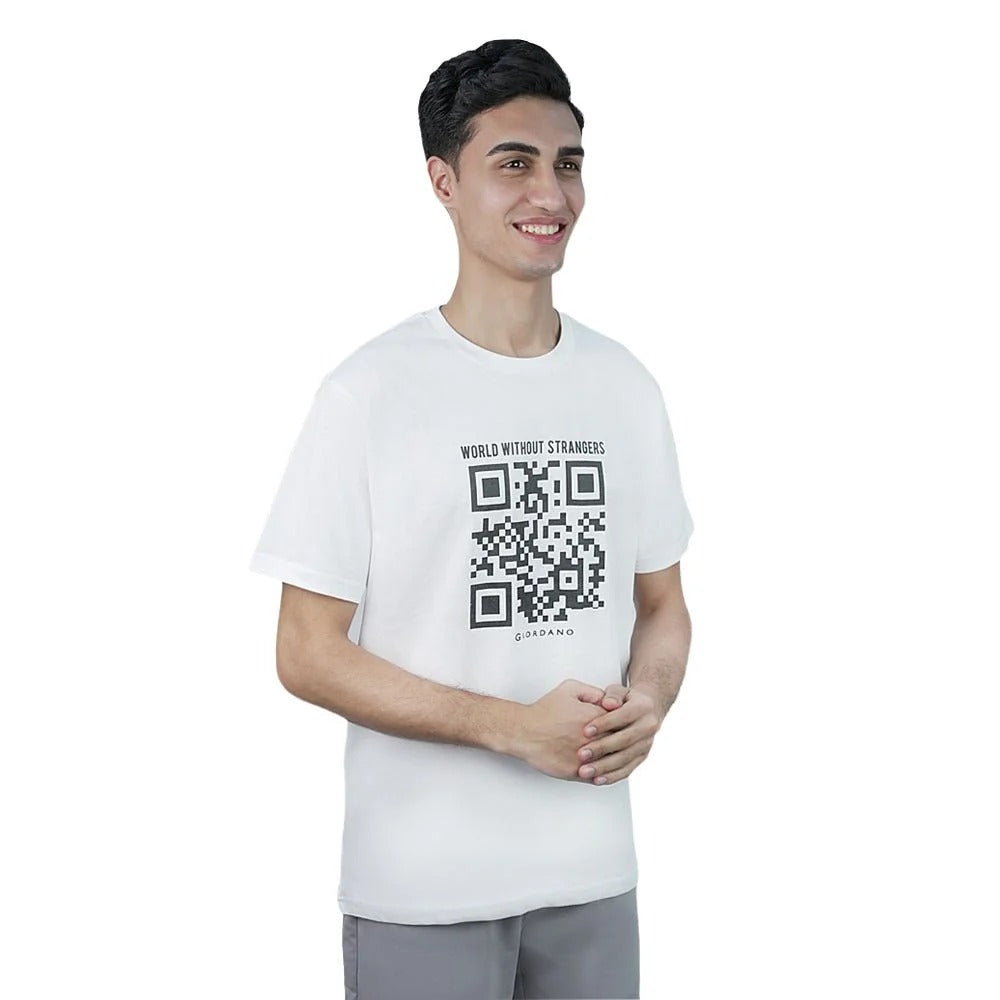 Men's Slim Fit Cotton Jersey Crew Neck Print Tee (WWS)