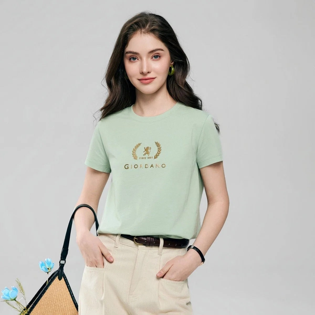 Women's Regular Fit Cotton Crew Neck Printed Tee