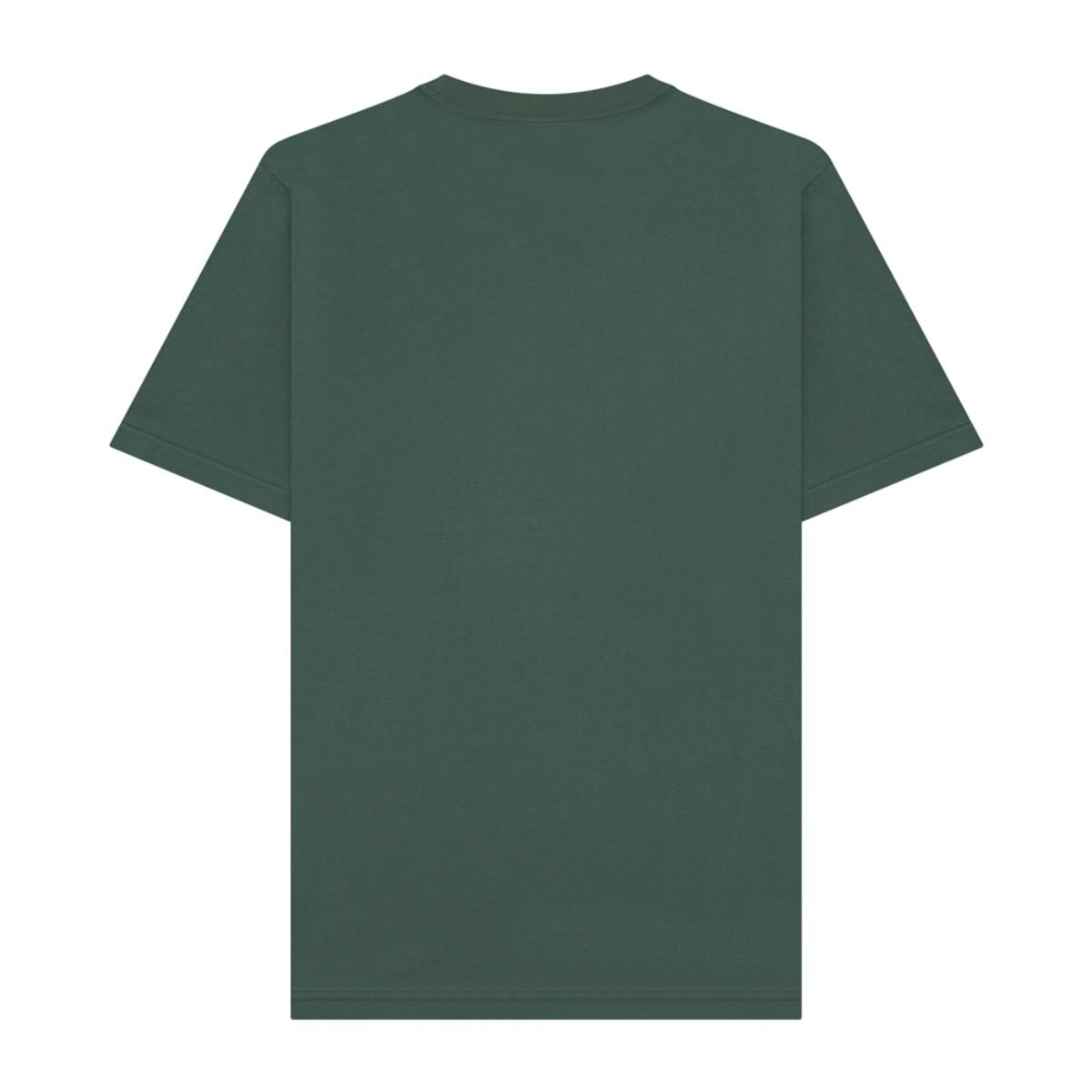 تيشيرت قطني مطبوع بأكمام قصيرة ورقبة دائرية وياقة دائرية