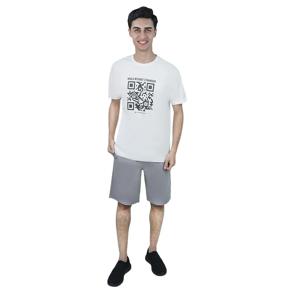 Men's Slim Fit Cotton Jersey Crew Neck Print Tee (WWS)
