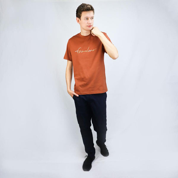 Cotton Jersey Crewneck Short Sleeve Slim Print Tees (Signature Tees)