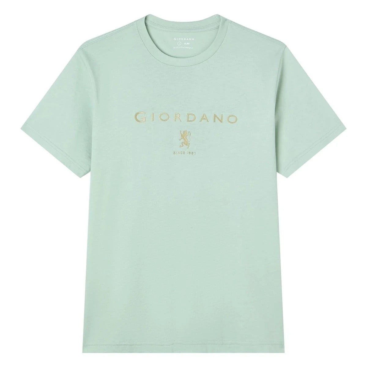 Men's Slim Cotton Crew Neck Signature Print Tee