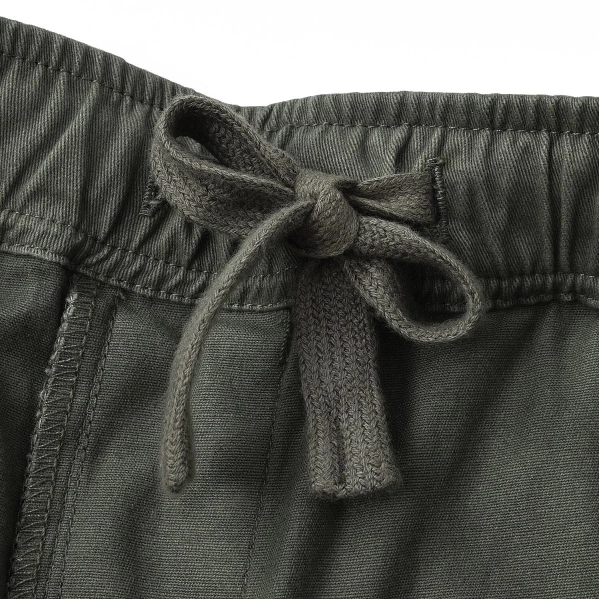 بنطلون كاكي رجالي بقصة مريحة وخصر مطاطي