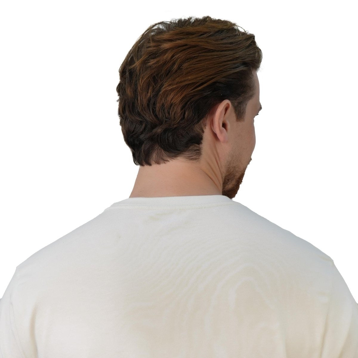 تيشيرت قطني مطبوع بأكمام قصيرة ورقبة دائرية وياقة دائرية