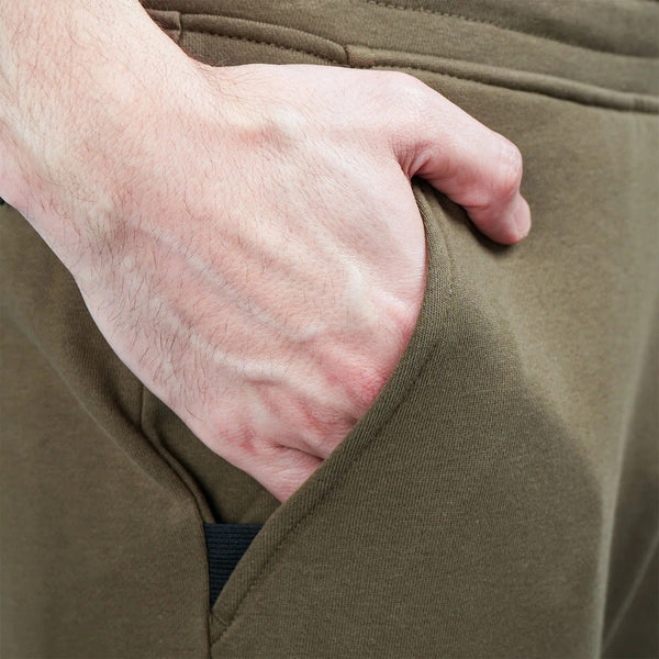 Cotton/Polyester French Terry Mid Rise Slim Tapered Elastic Joggers