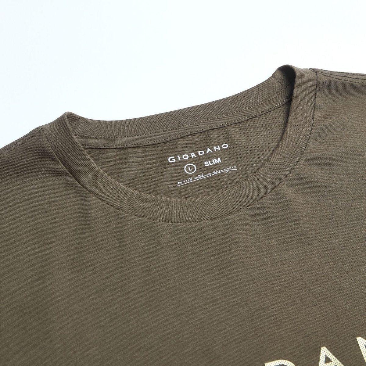 Men's Slim Cotton Crew Neck Signature Print Tee