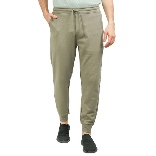 Cotton/Polyester French Terry Mid Rise Slim Tapered Elastic Joggers