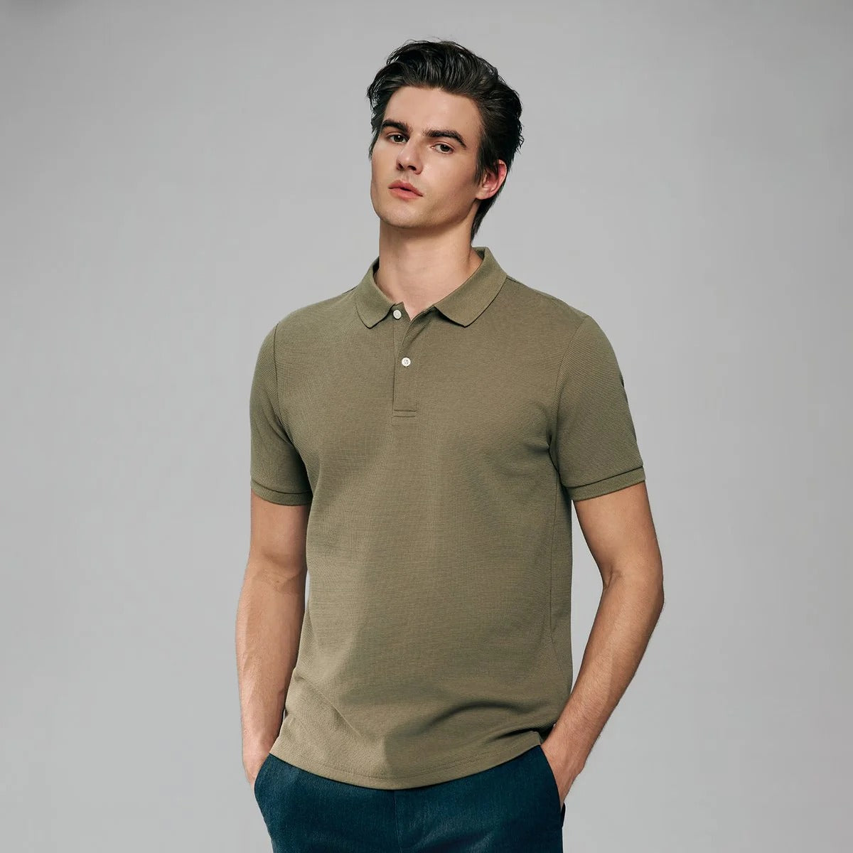 Men's Waffle Polo