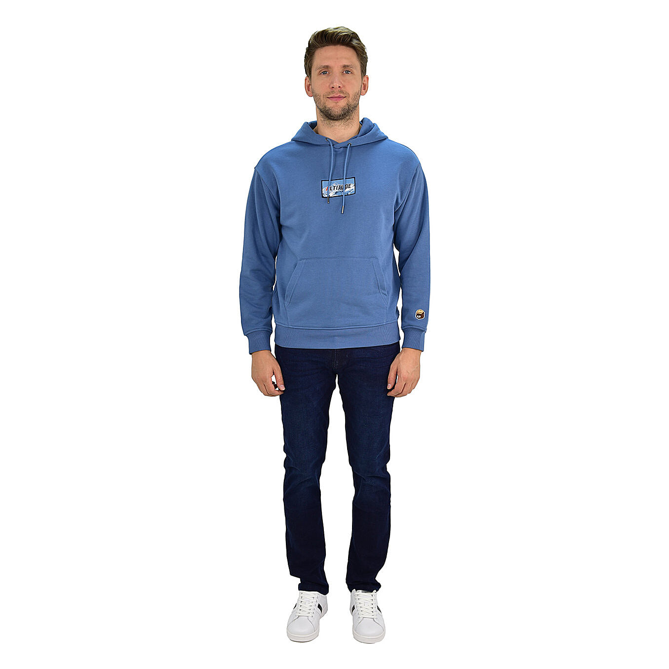 بنطلون جينز ضيق بقصة مدببة من القطن/السباندكس