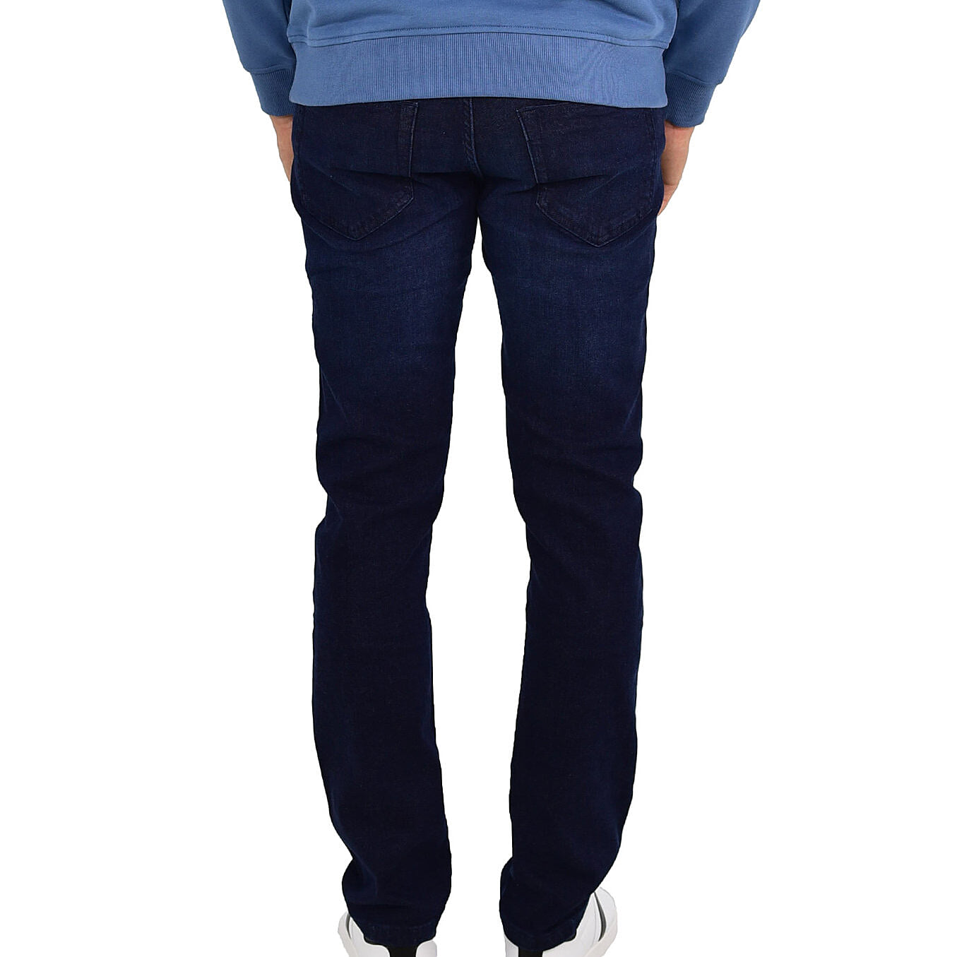 بنطلون جينز ضيق بقصة مدببة من القطن/السباندكس