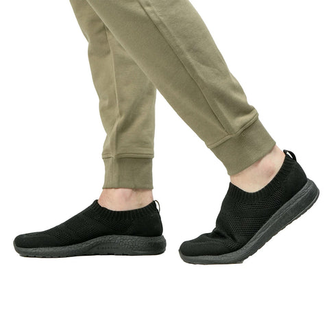 Cotton/Polyester French Terry Mid Rise Slim Tapered Elastic Joggers