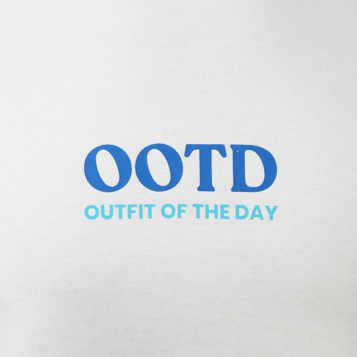 تيشيرت قطني مطبوع بأكمام قصيرة ورقبة دائرية وياقة دائرية