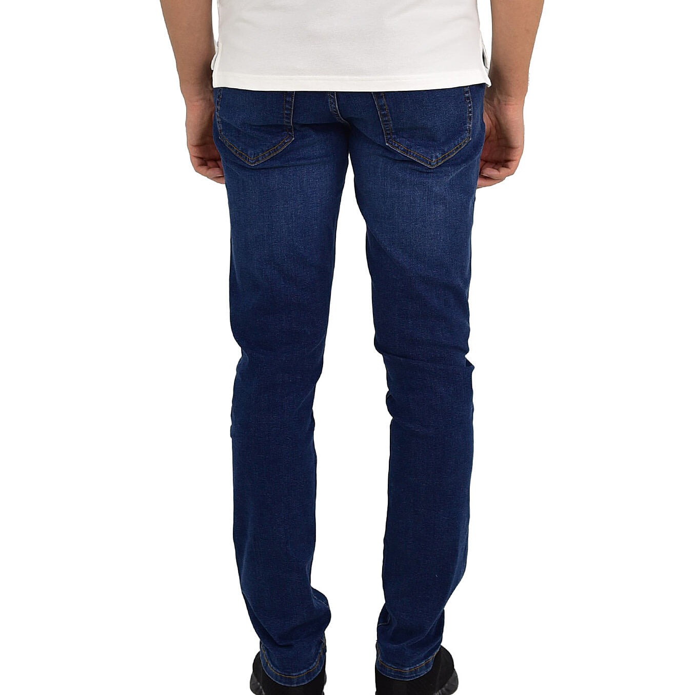 بنطلون جينز ضيق بقصة مدببة من القطن/السباندكس