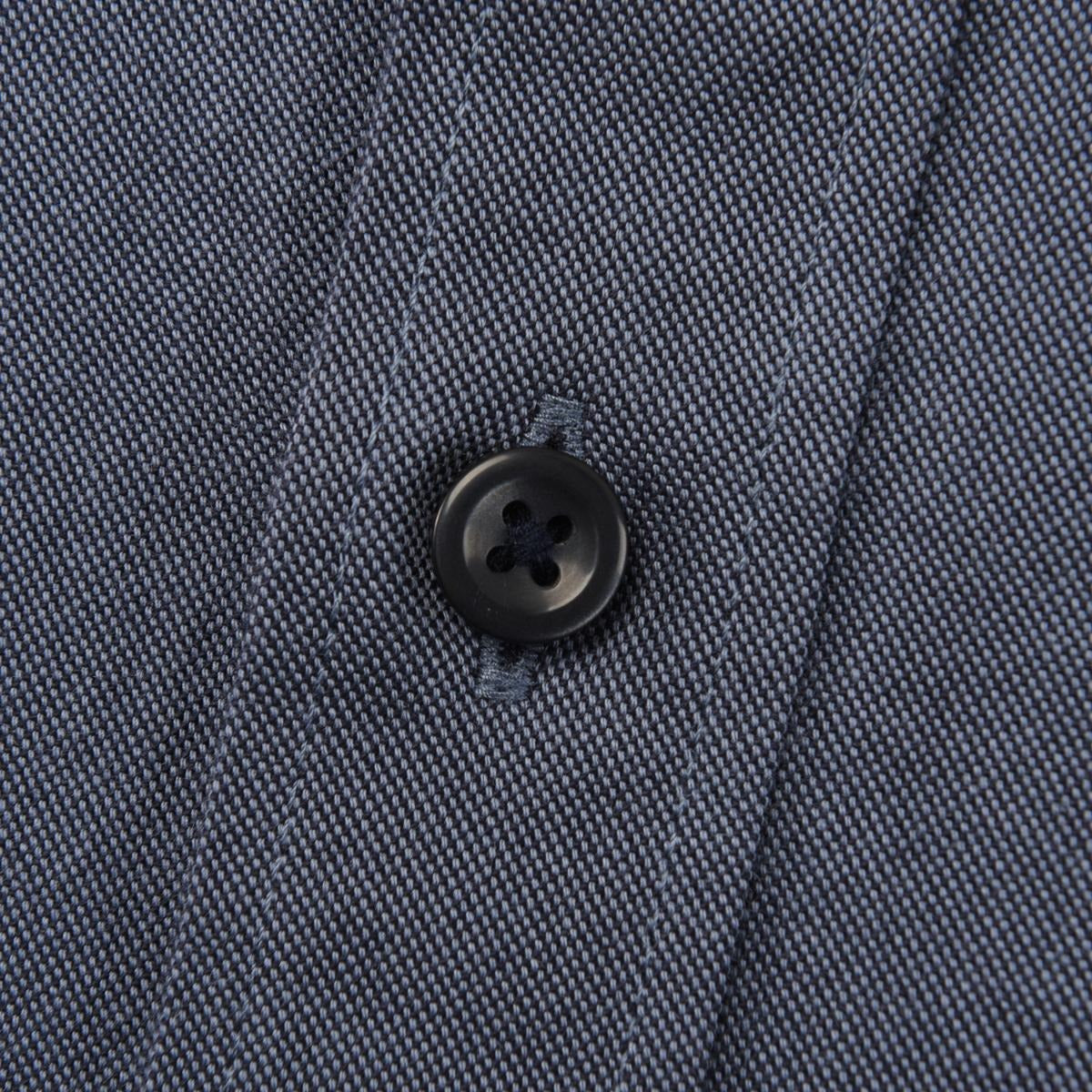 قميص قطني أكسفورد فلانيل بأكمام طويلة وقصة ضيقة مطرزة، قابل للغسل