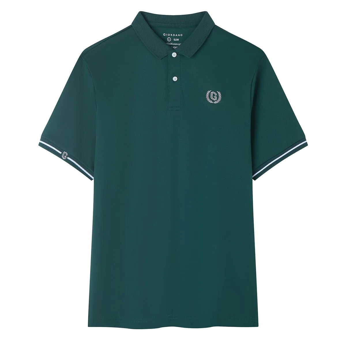 Men's Cotton Interlock Slim Fit Liquid Touch Embroidery Polo
