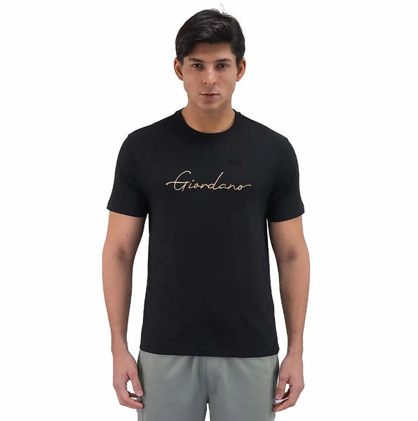 Cotton Jersey Crewneck Short Sleeve Slim Print Tees (Signature Tees)