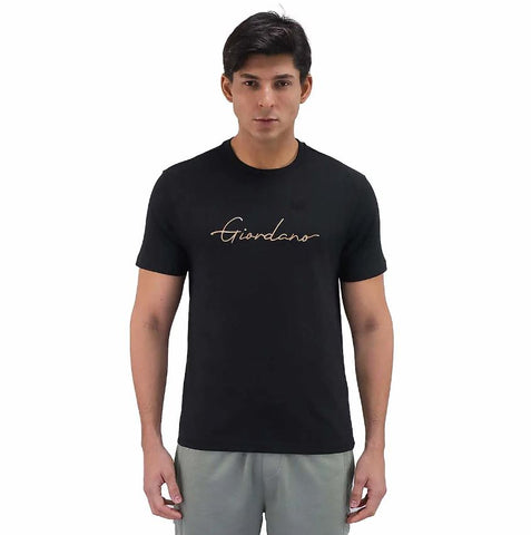 Cotton Jersey Crewneck Short Sleeve Slim Print Tees (Signature Tees)