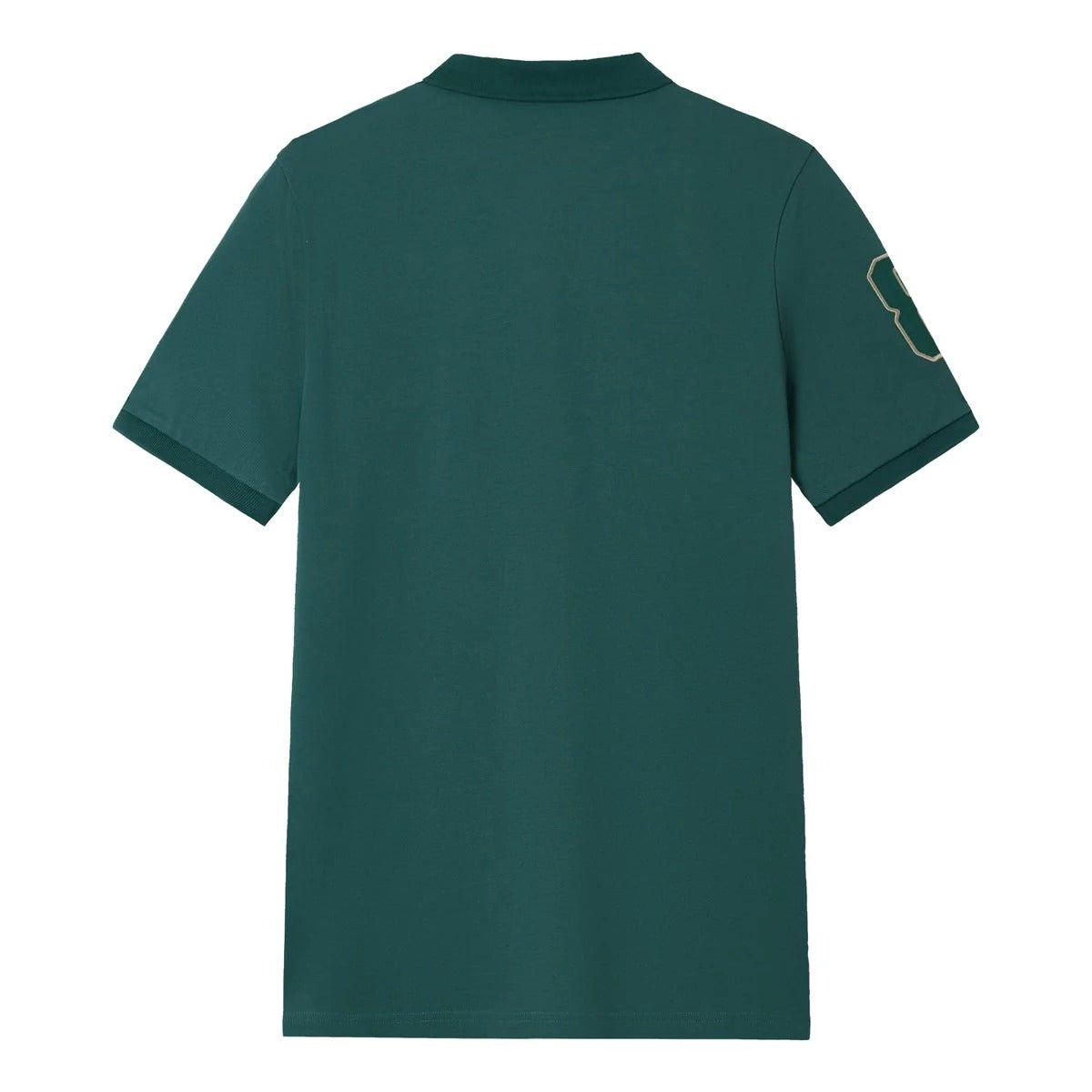 Men's Slim Fit 3D Lion Embroidery Lycra Pique Polo