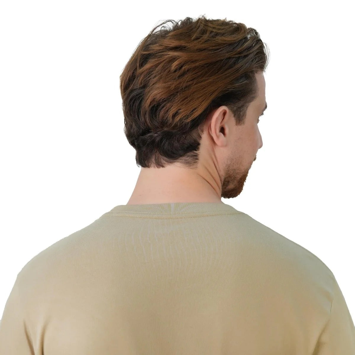 تيشيرت قطني مطبوع بأكمام قصيرة ورقبة دائرية وياقة دائرية