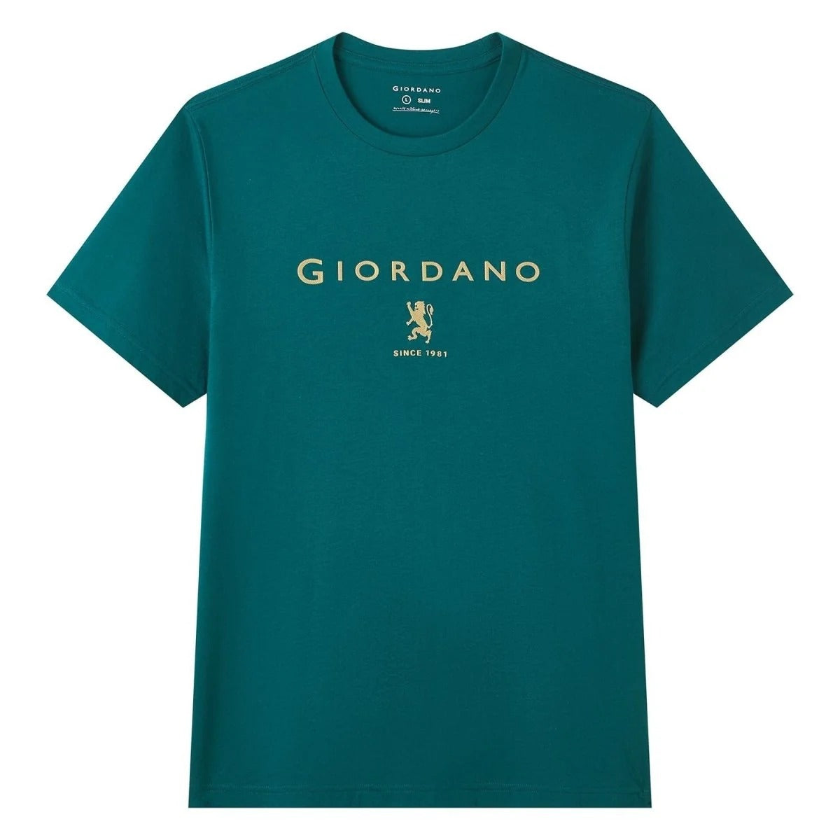 Men's Slim Cotton Crew Neck Signature Print Tee