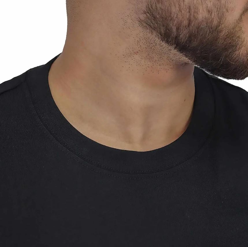 تيشيرت قطني مطبوع بأكمام قصيرة ورقبة دائرية (WWS)