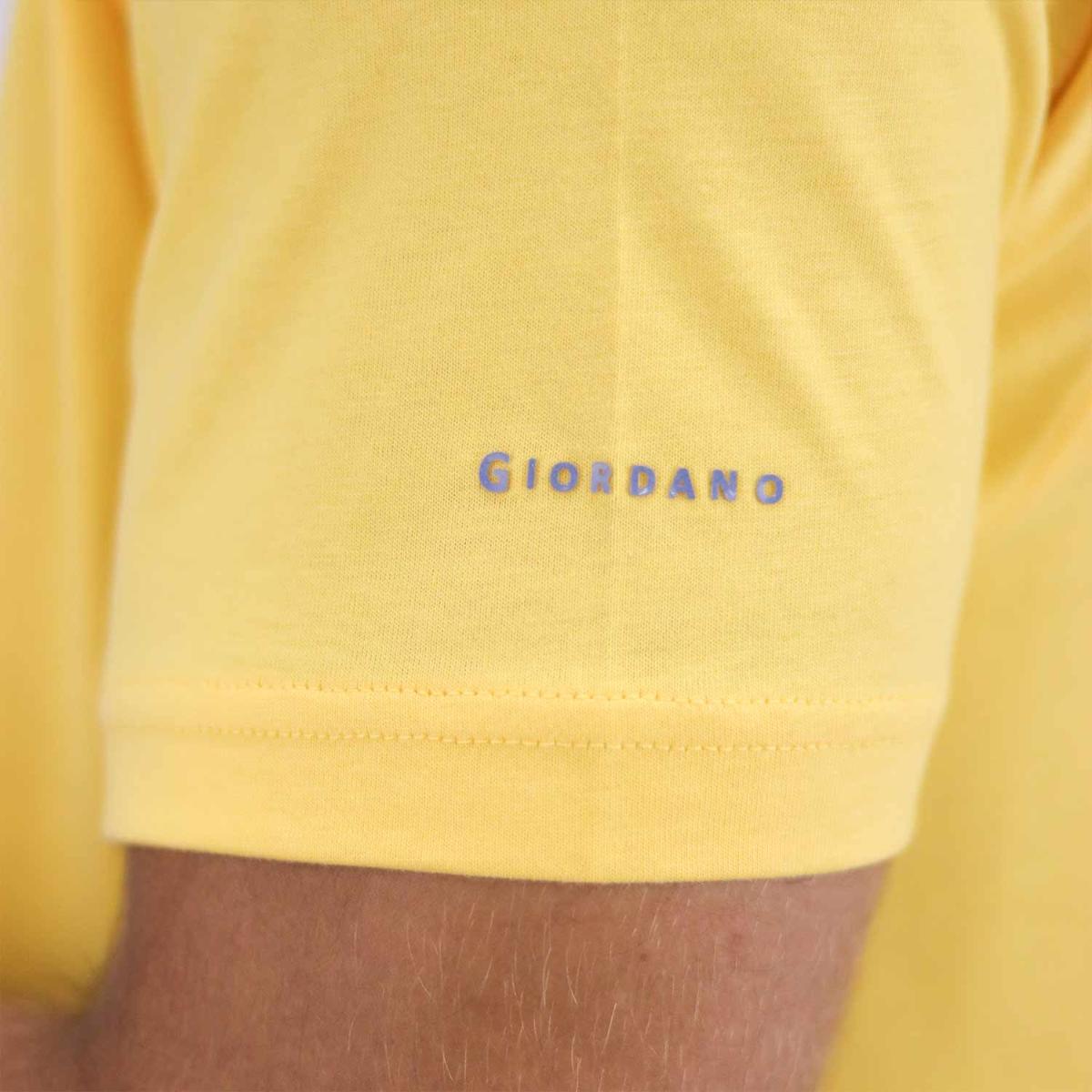 تيشيرت قطني ضيق بأكمام قصيرة ورقبة دائرية وياقة دائرية