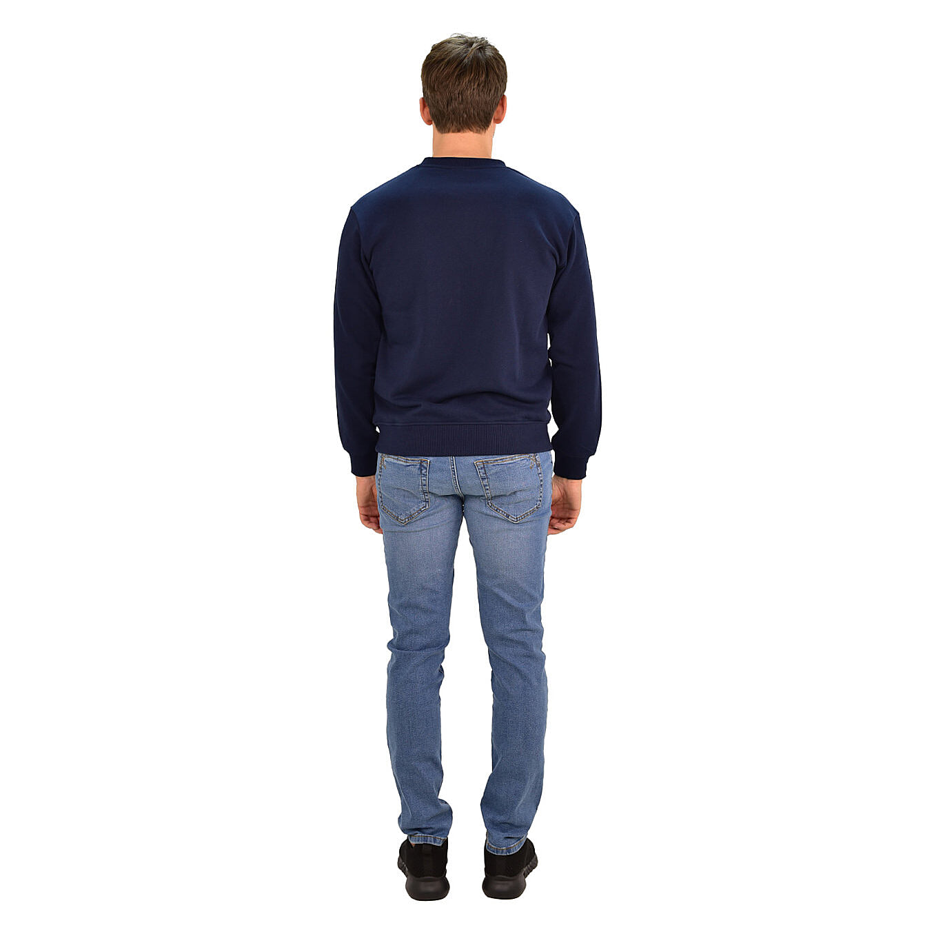 بنطلون جينز ضيق بقصة مدببة من القطن/السباندكس