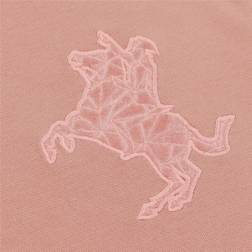 Cotton/Lycra Pique Knitted Collar Short Sleeve Slim Embroidery Bold Polo