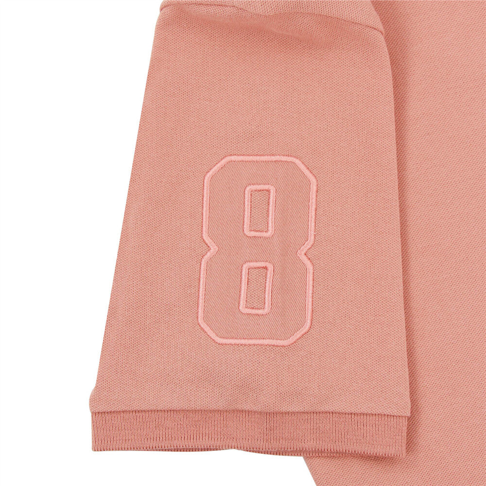 Cotton/Lycra Pique Knitted Collar Short Sleeve Slim Embroidery Bold Polo