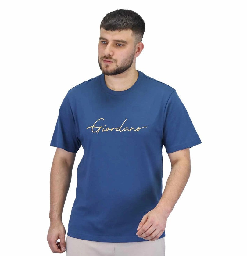 Cotton Jersey Crewneck Short Sleeve Slim Print Tees (Signature Tees)