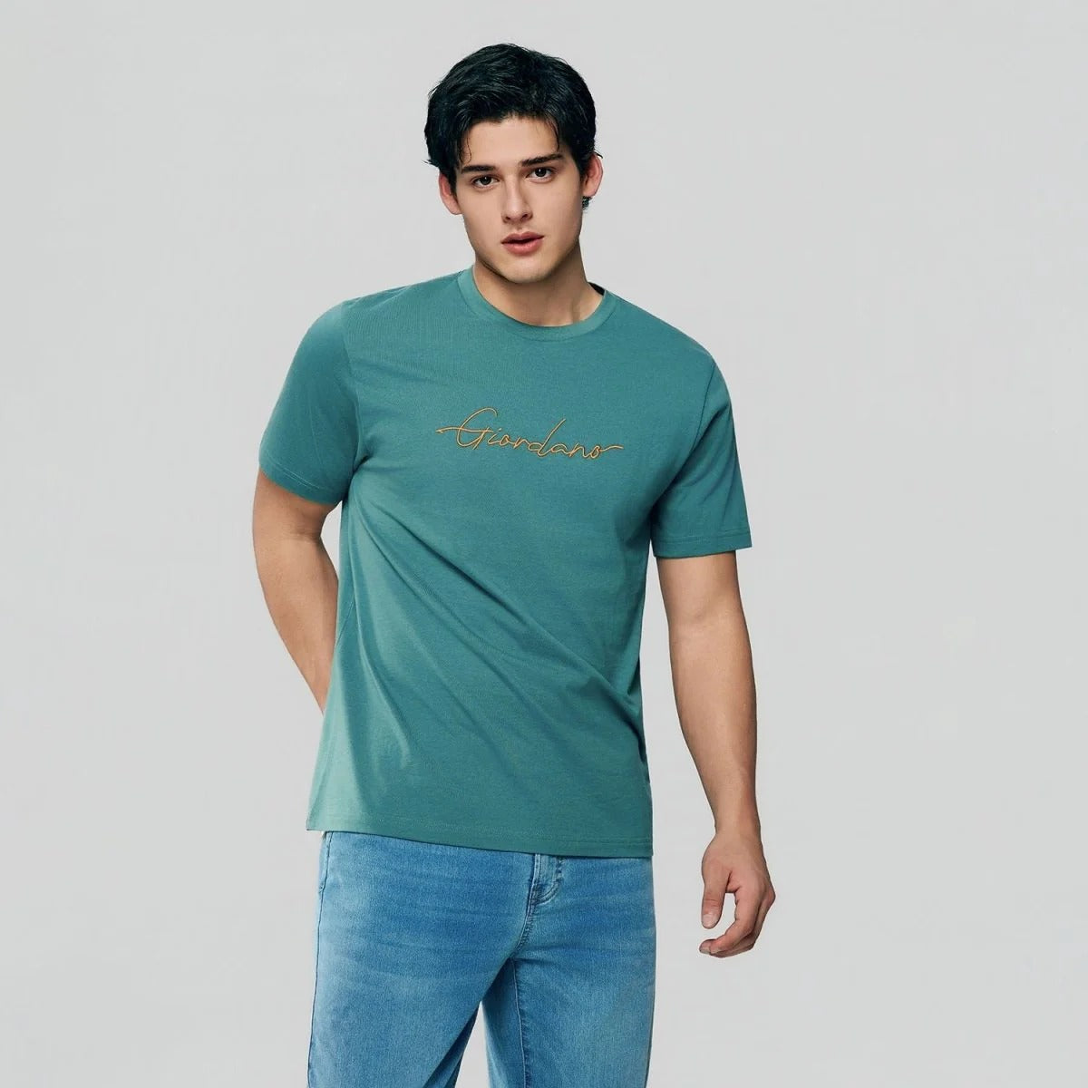 Men's Slim Fit Cotton Signature Print Tee
