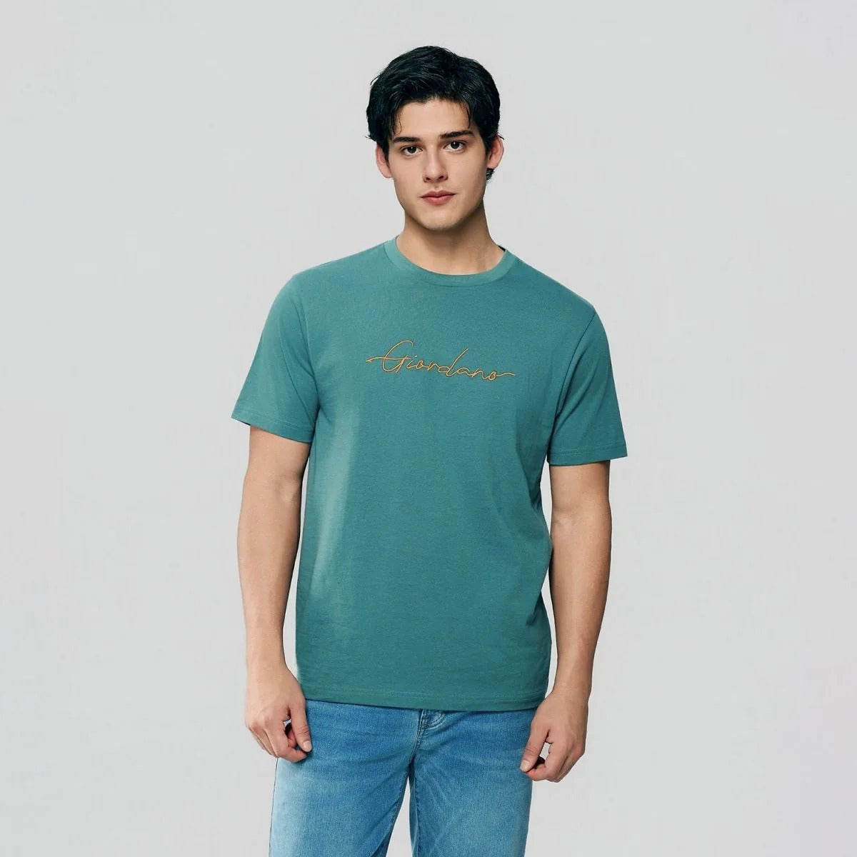 Men's Slim Fit Cotton Signature Print Tee