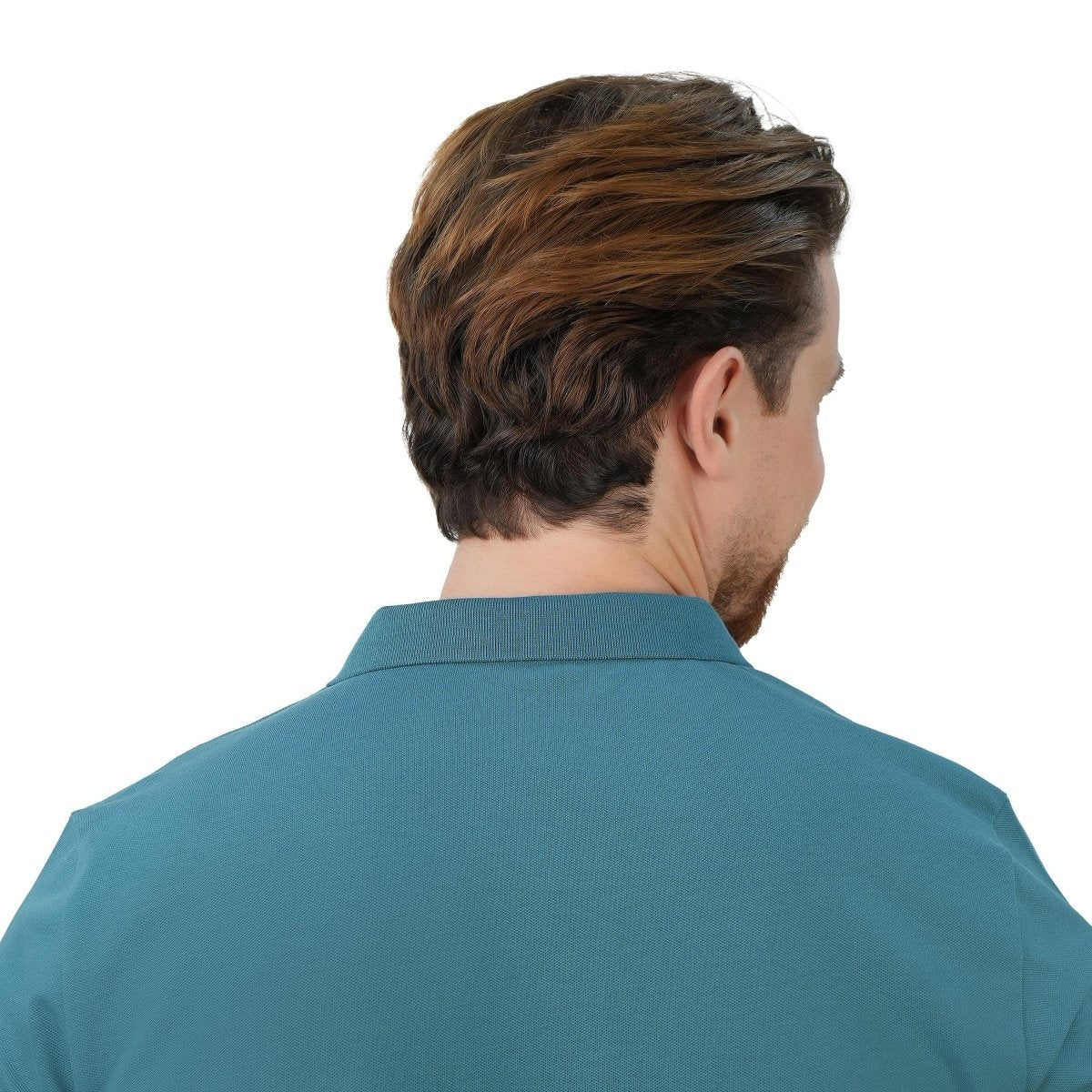 Cotton/Lycra Pique Flat Knitted Collar Short Sleeve Slim Embroidery Napoleon Polo