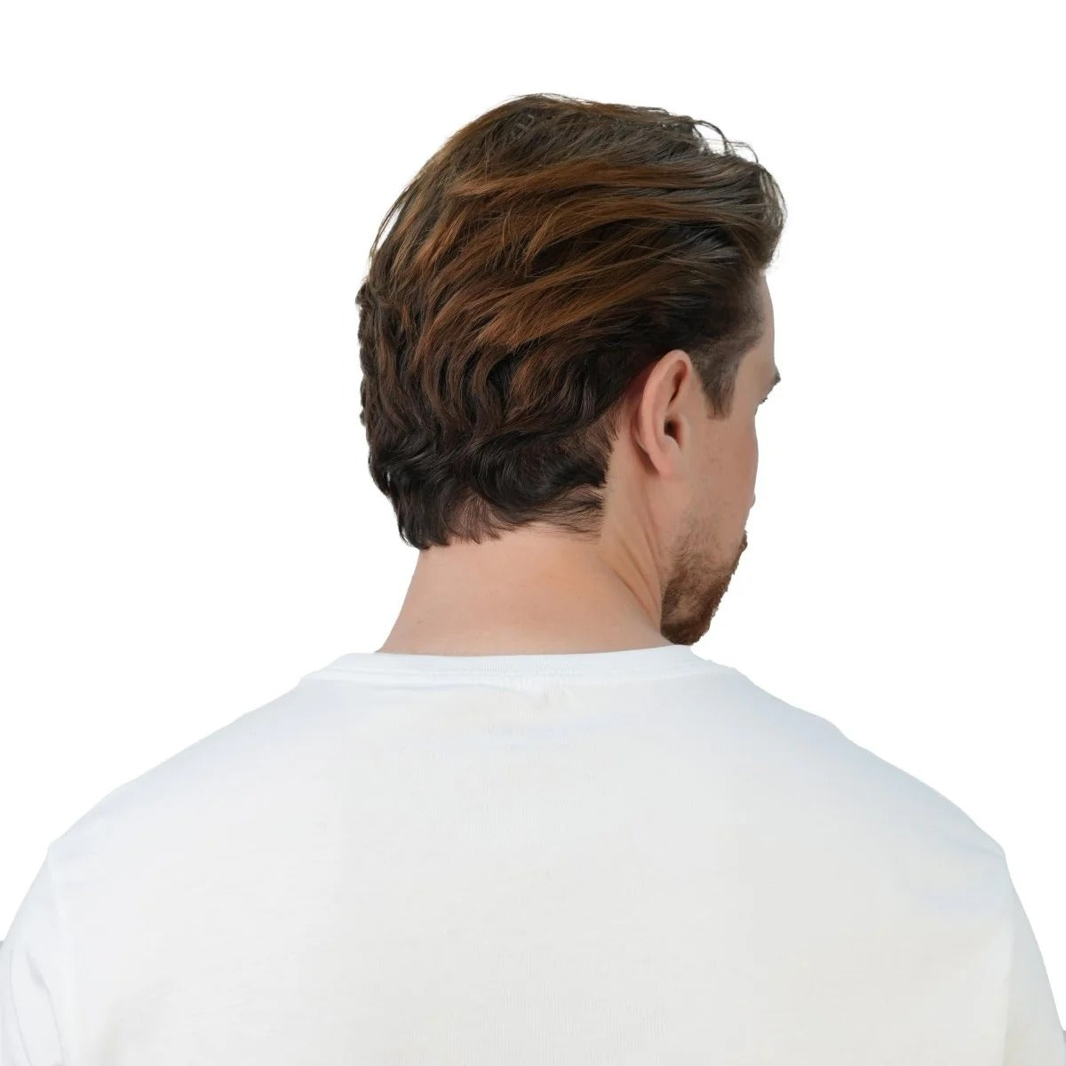 تيشيرت قطني مطبوع بأكمام قصيرة ورقبة دائرية وياقة دائرية