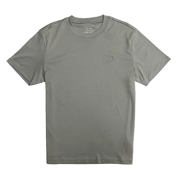 Cotton Interlock Crewneck Short Sleeve Embroidery Tees (Liquid Touch)