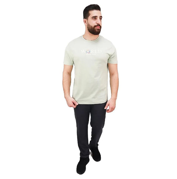 Cotton Jersey Crewneck Short Sleeve Slim Print Tees (WWS)