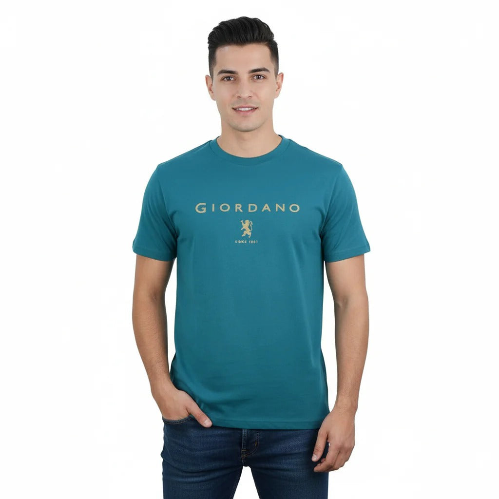 تيشيرت قطني مطبوع بأكمام قصيرة ورقبة دائرية (تيشيرت مميز)