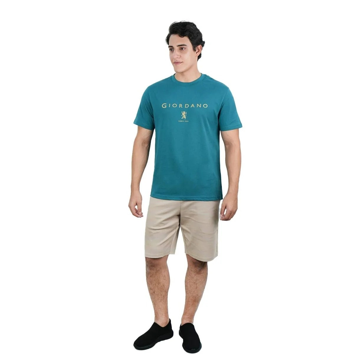 تيشيرت قطني مطبوع بأكمام قصيرة ورقبة دائرية (تيشيرت مميز)